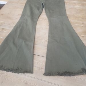 Fashion Nova Olive Flare Jeans
